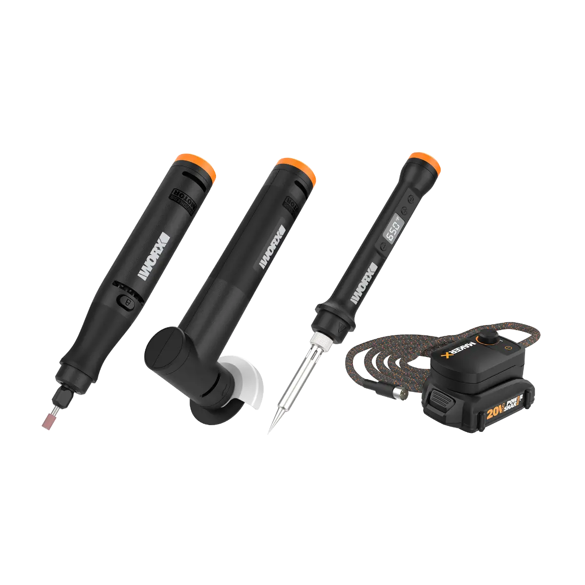 20V MAKERX 3pc Combo Kit - Rotary Tool + Angle Grinder + Wood/Metal Crafting Tool 20V MAKERX 3pc Combo Kit - Rotary Tool + Angle Grinder + Wood/Metal Crafting Tool