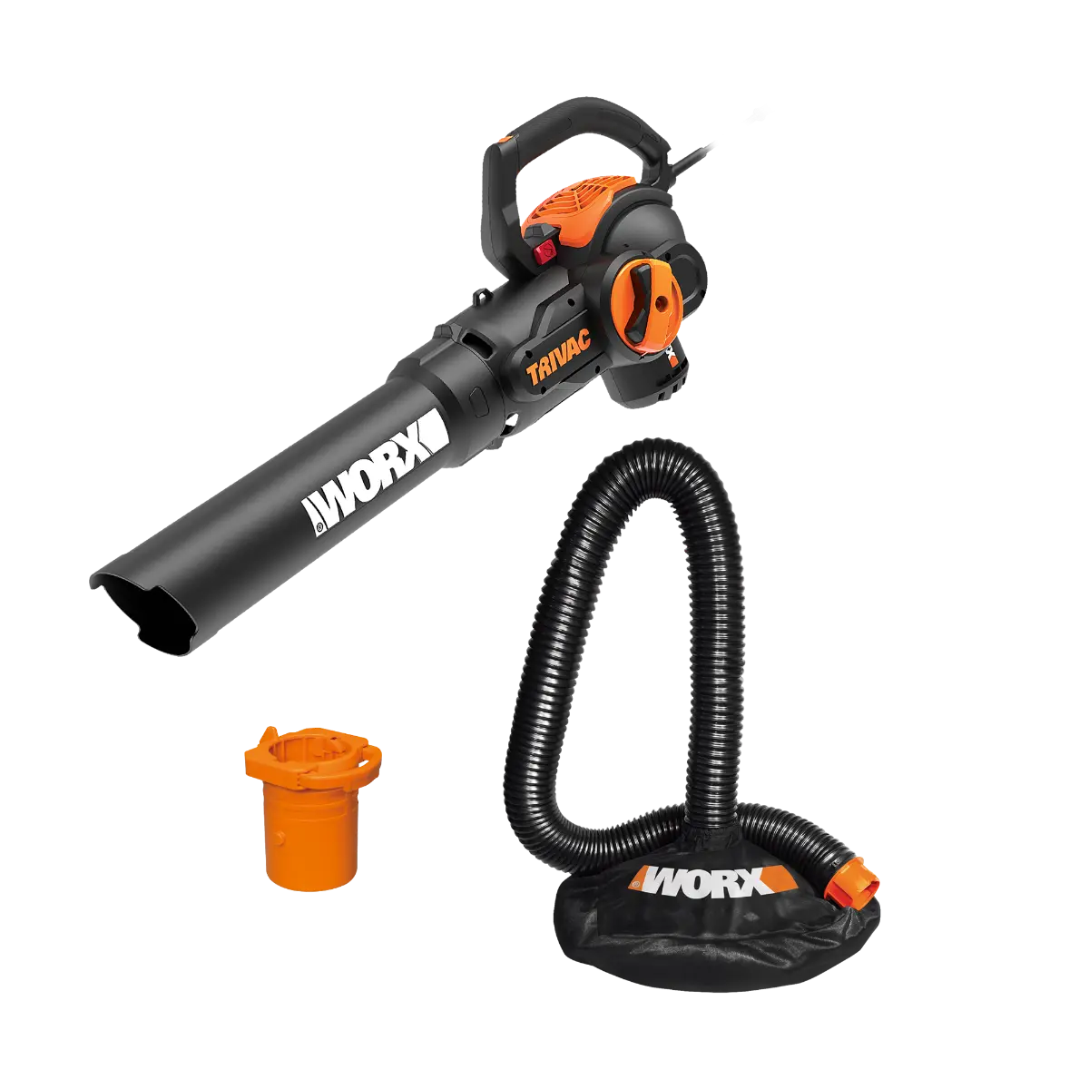 TRIVAC 12-Amp Electric 3-IN-1 Blower / Mulcher / Yard Vacuum w/ Leaf Collection System