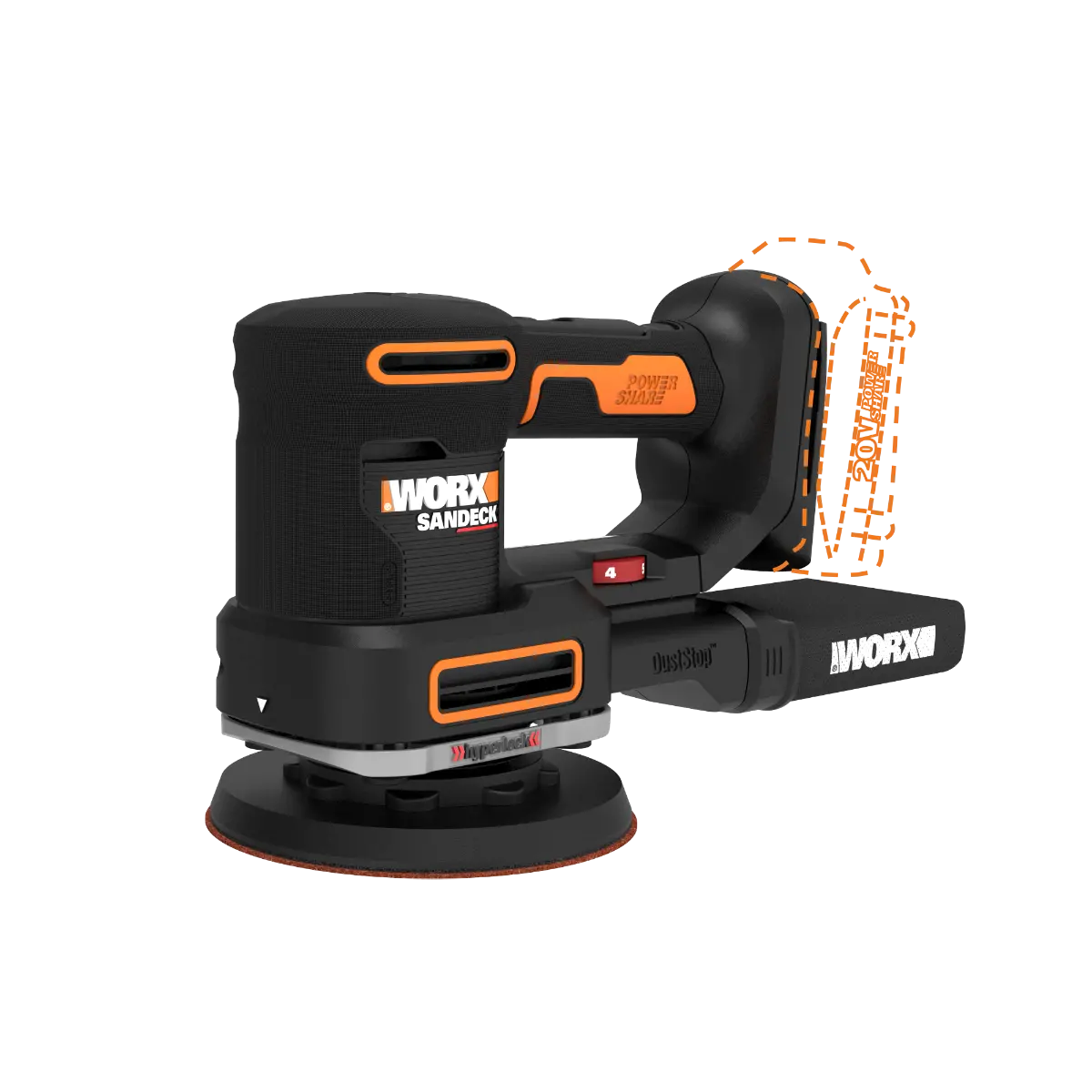 20V Power Share Sandeck 5-IN-1 Multi-Sander - Tool Only
