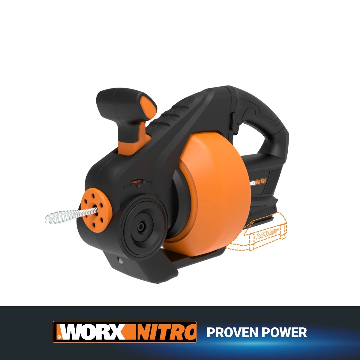 Nitro 20V Power Share 25 ft. Cordless Drain Auger - Tool Only Nitro 20V Power Share 25 ft. Cordless Drain Auger - Tool Only