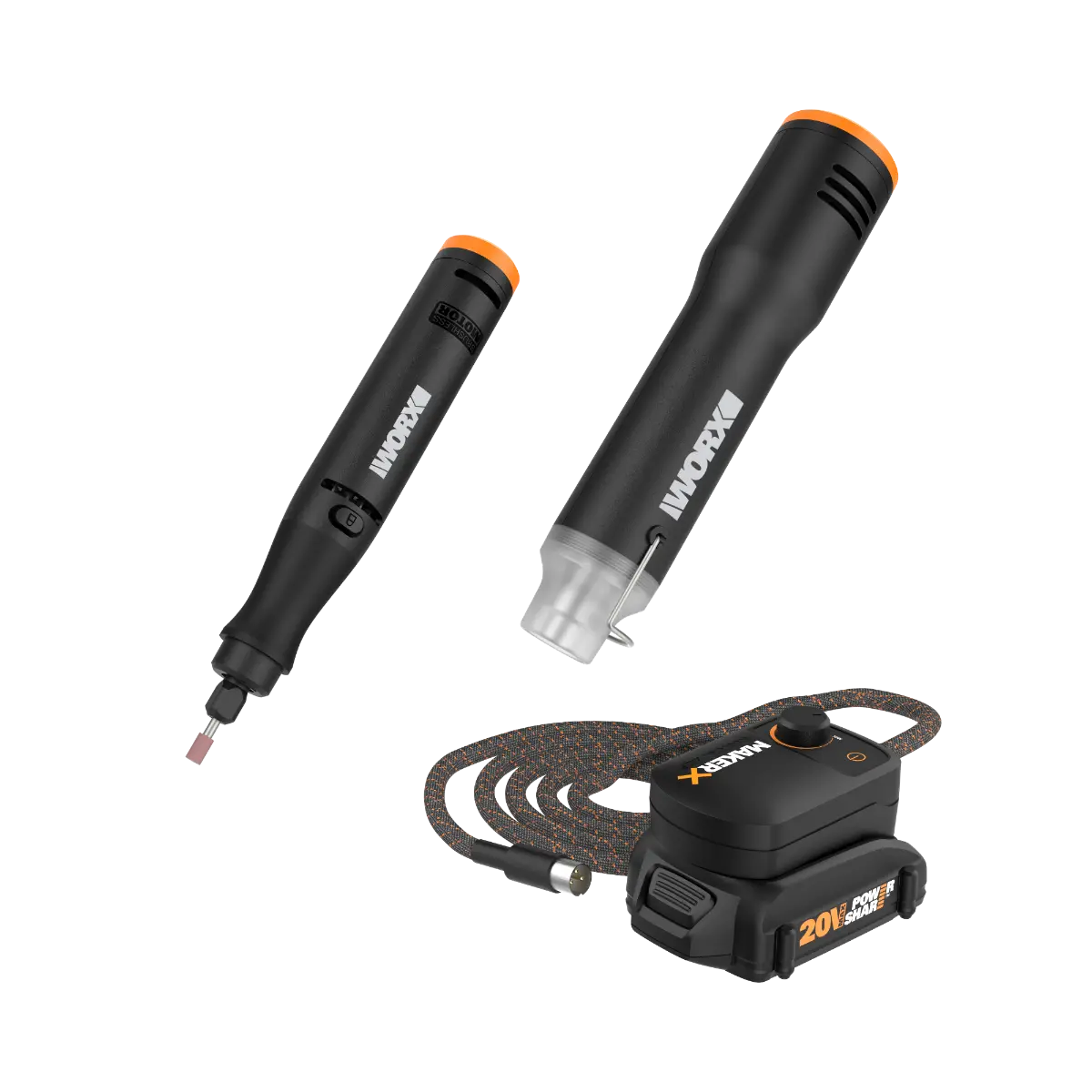 20V MAKERX 2pc Combo Kit - Rotary Tool + Heat Gun 20V MAKERX 2pc Combo Kit - Rotary Tool + Heat Gun