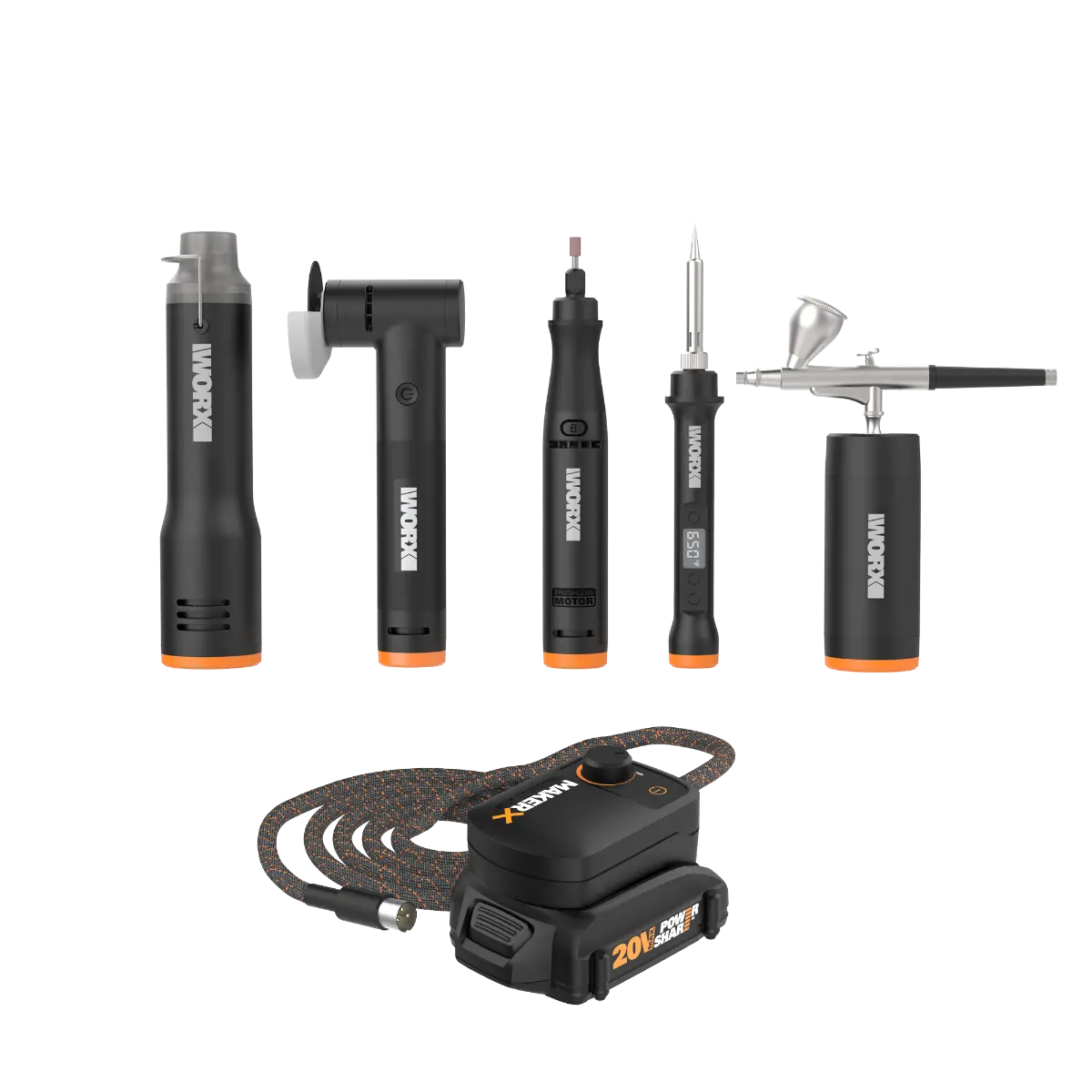 20V MAKERX 5pc Crafting Tool Deluxe Combo Kit 20V MAKERX 5pc Crafting Tool Deluxe Combo Kit